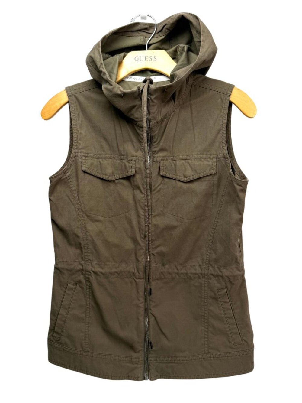 Kuhl Stryka Women's Hooded Vest S Green Ripstop Nylon Cotton